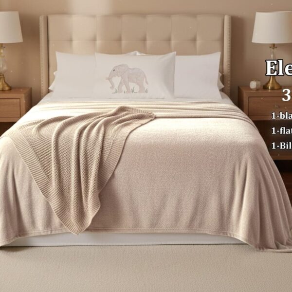 طقم بطانيه سرير 3 قطع Elephant