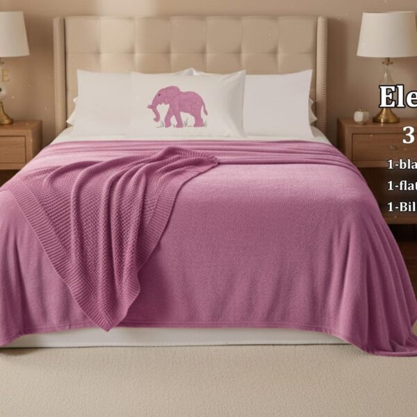 طقم بطانيه سرير 3 قطع Elephant
